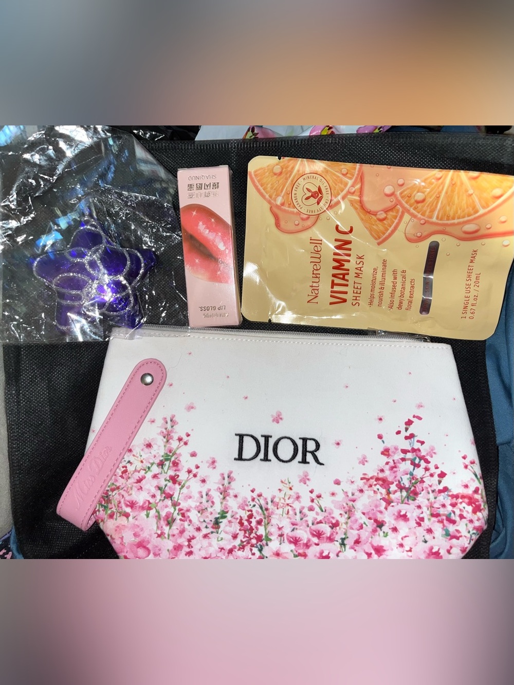 Dior cosmetic case and cosmetic/skincare bundle